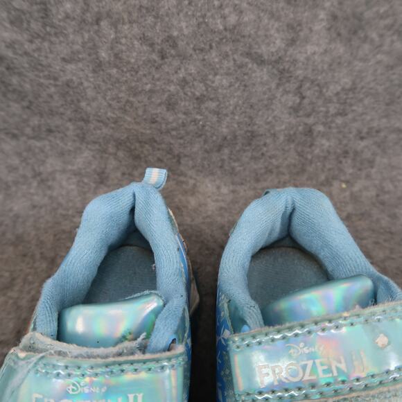 Frozen Shoes Kids Toddler 9 Casual Sneakers Anna Elsa Disney Characters Easy On - Picture 3 of 12